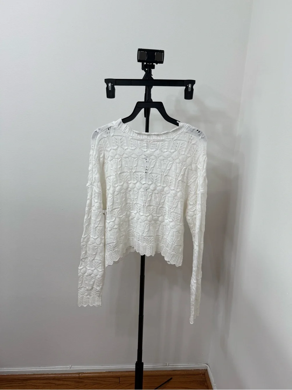 Altar'd State Cream Crochet Knit Cardigan - Picture 7 of 7